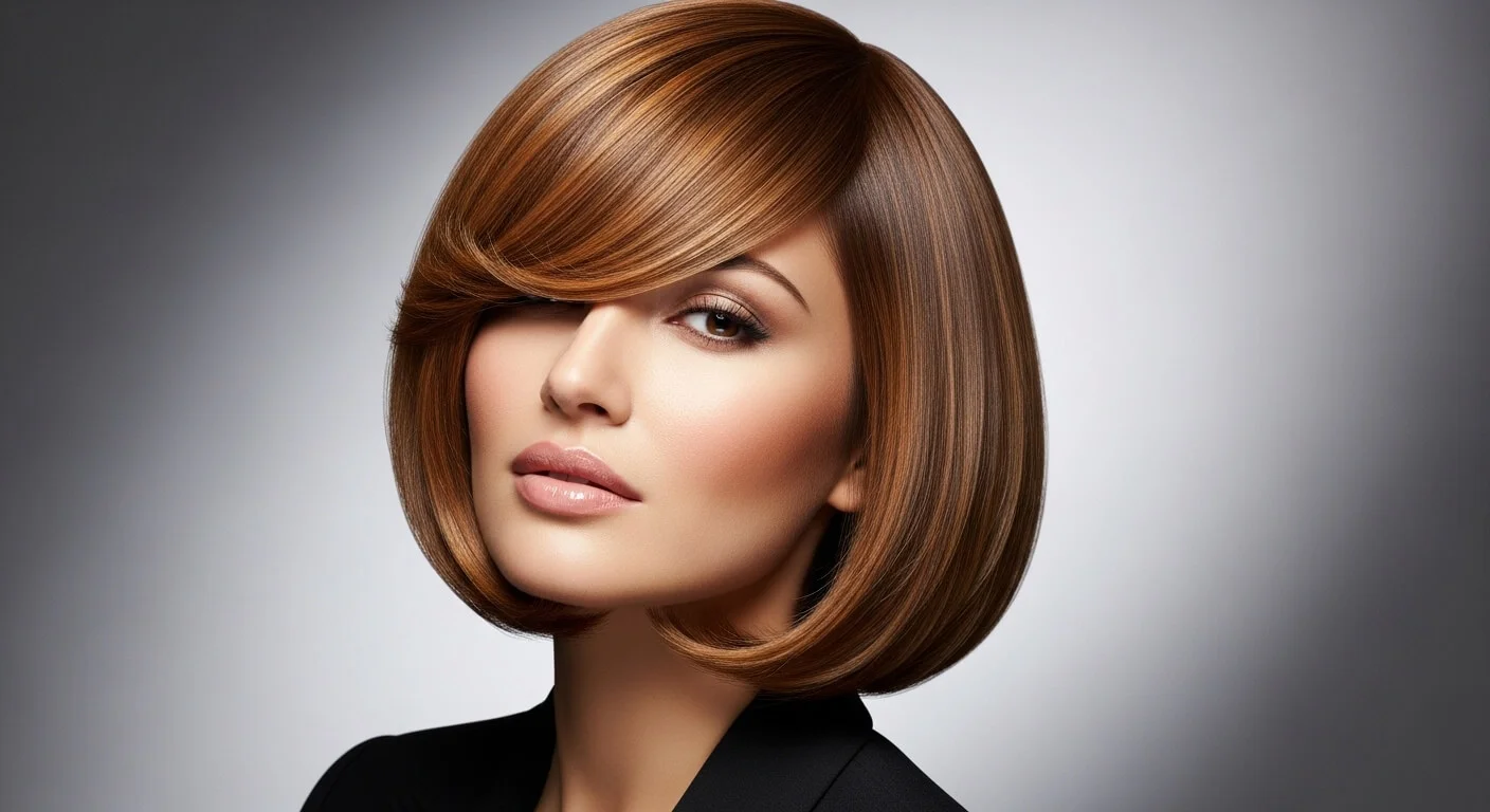 23 Elegant Bob Hairstyles with Side Swept Bangs That Soften Features