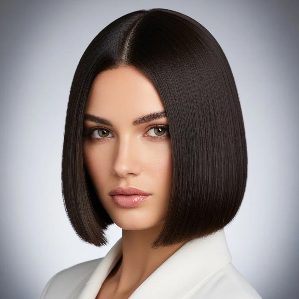 11. Italian Bob with Center Part