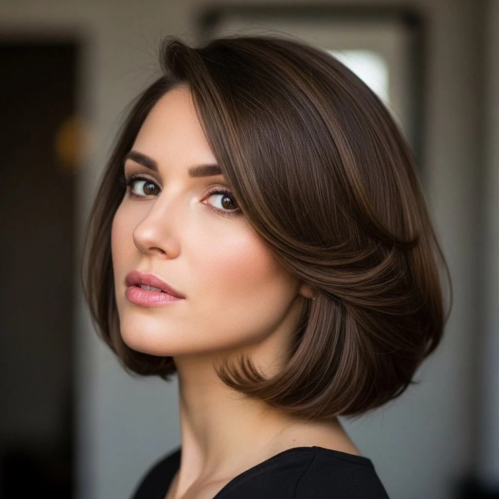 13. Side-Parted French Bob