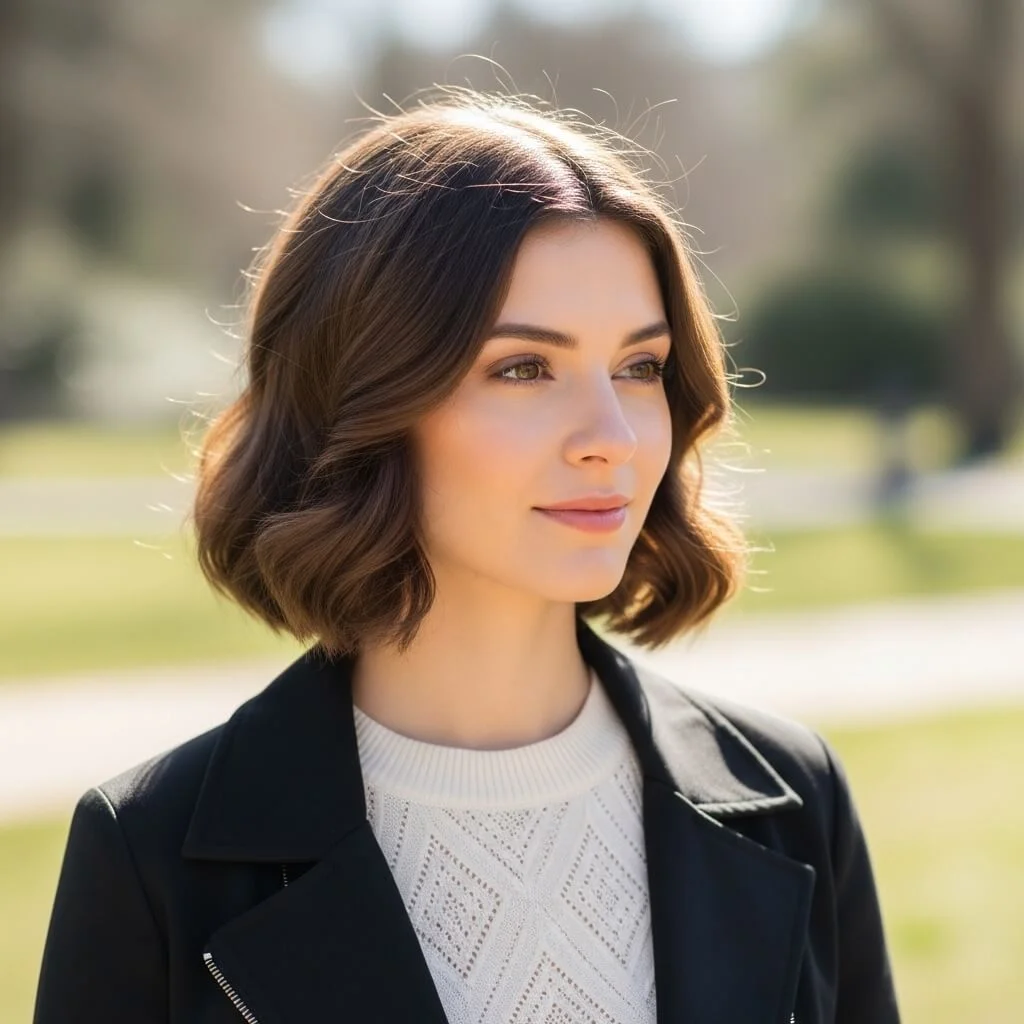 14. Curled French Bob