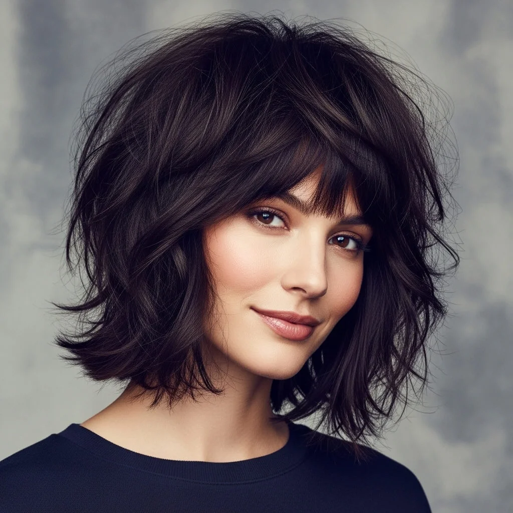 16. Shaggy French Bob