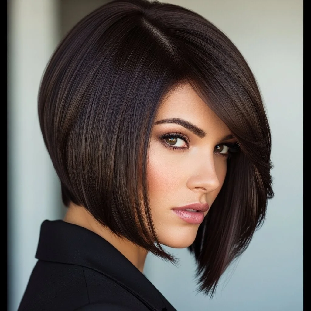17. Sleek Layered Inverted Bob