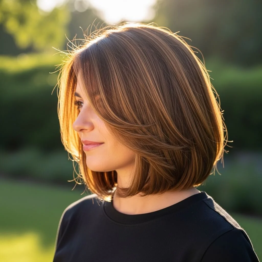 2. Italian Bob with Subtle Highlights