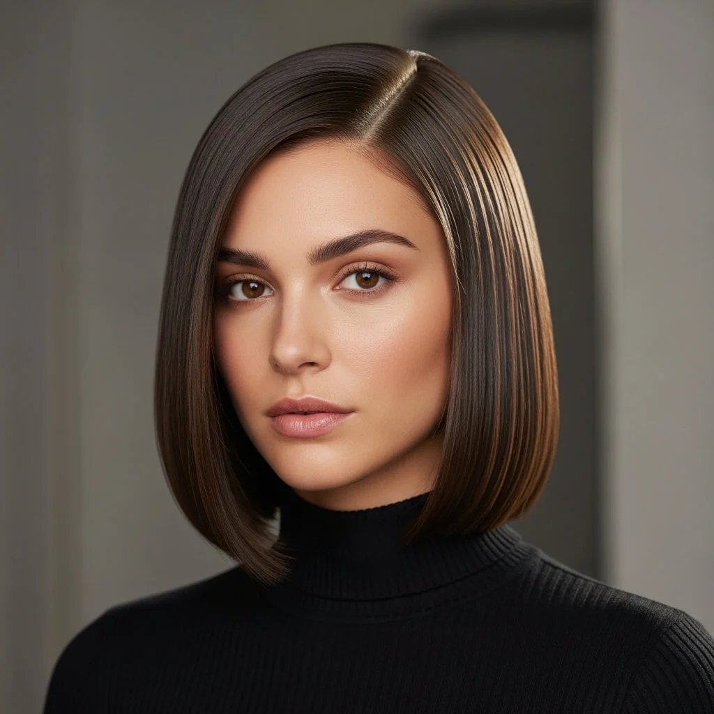 2. Sleek Shoulder-Length Bob