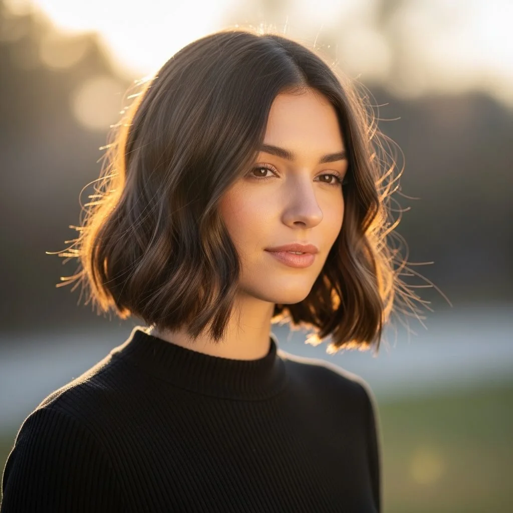 21. Short French Bob with Subtle Wave
