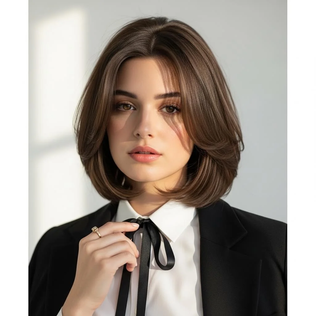 22. Layered Chin-Length French Bob