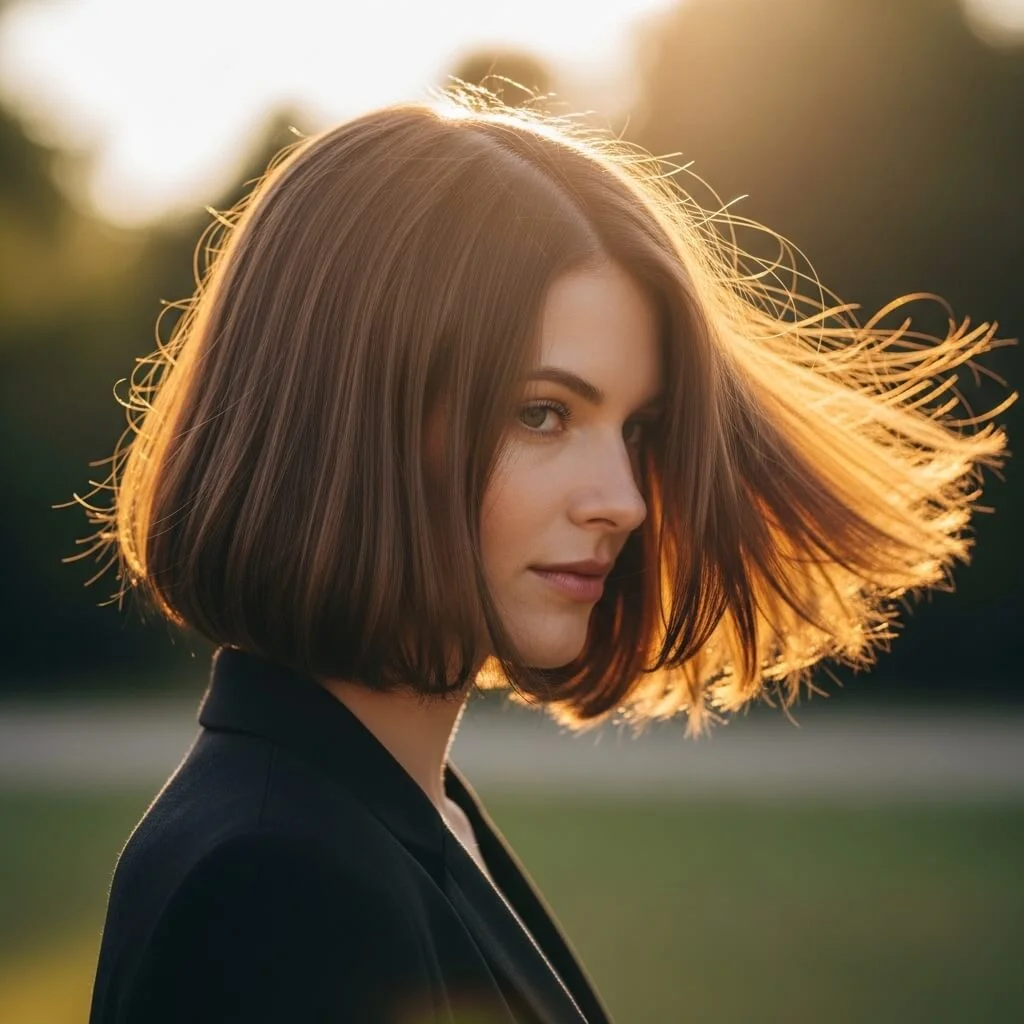 25. French Bob with Natural Flip