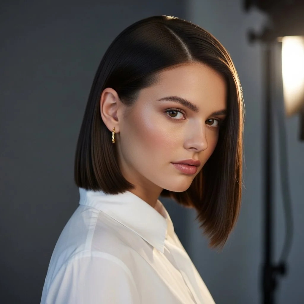 26. Sleek Mid-Length Bob