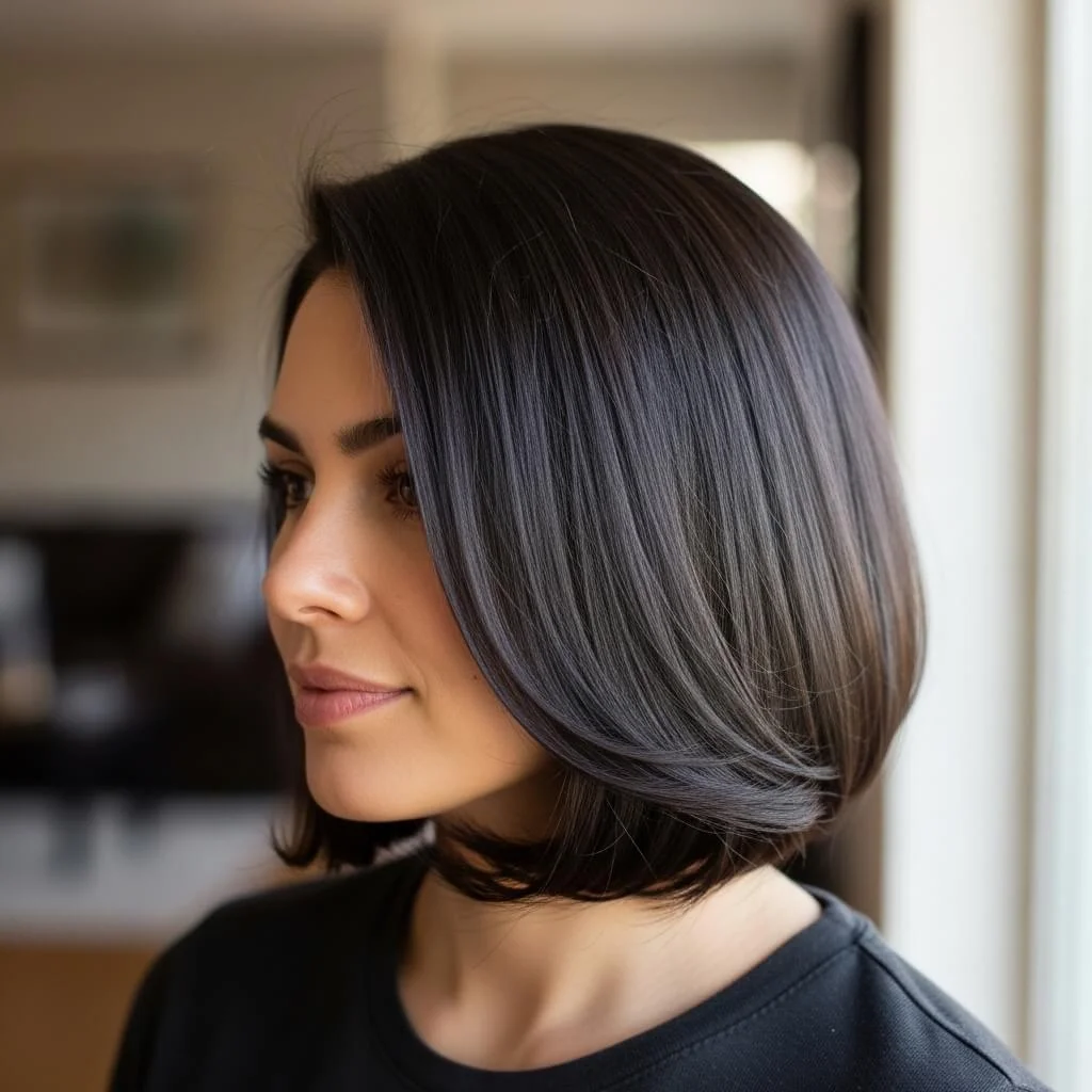 Bob with Gentle Inward Curve