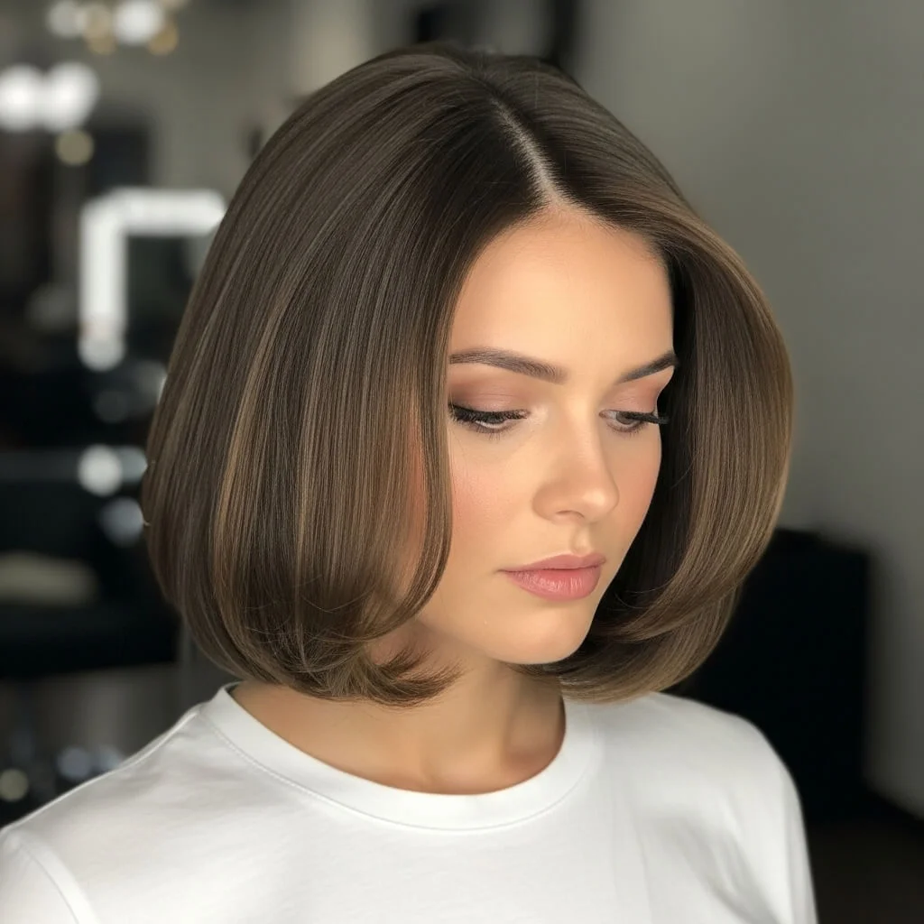 5. Curved-In Italian Bob