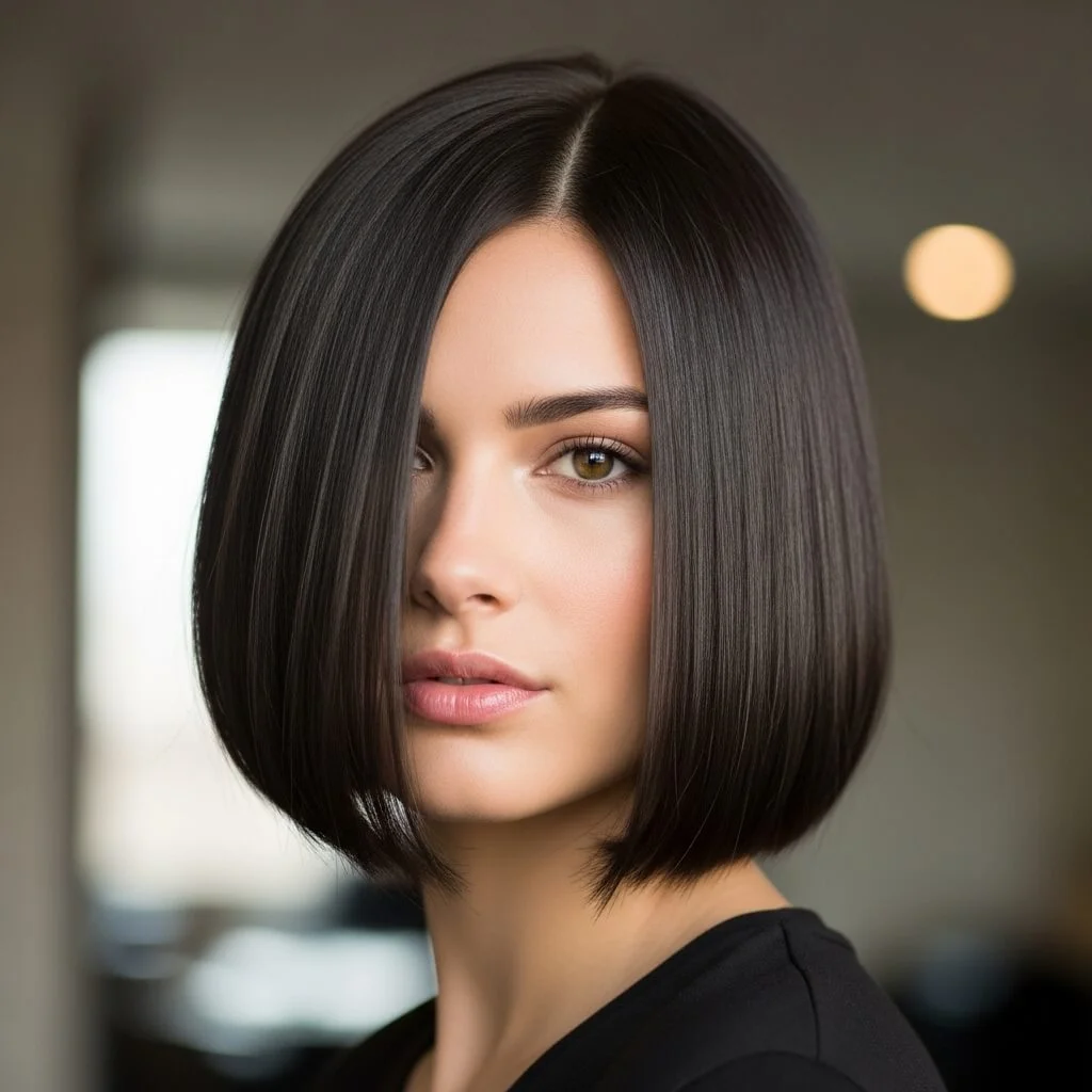 6. Sleek Blunt Bob