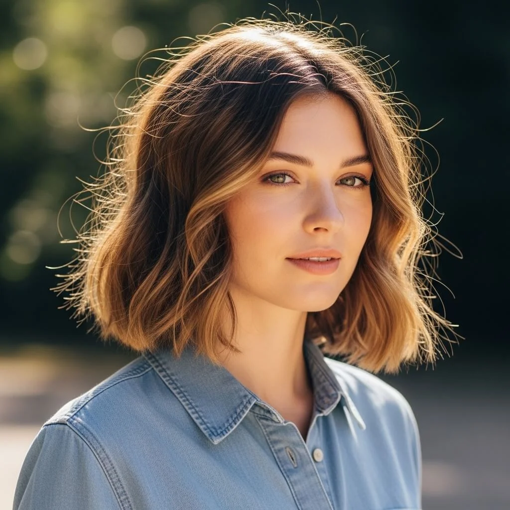 6. Wavy French Bob