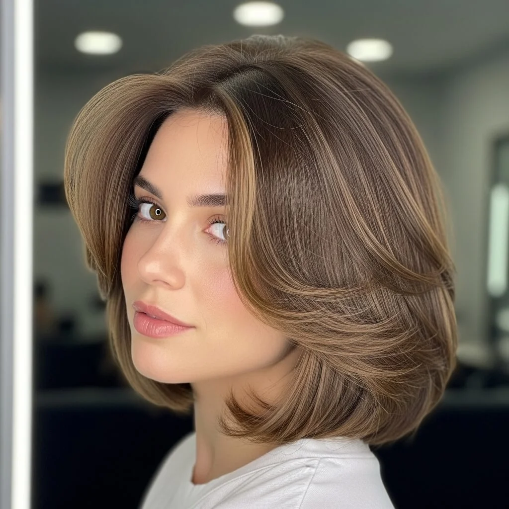 7. Layered French Bob
