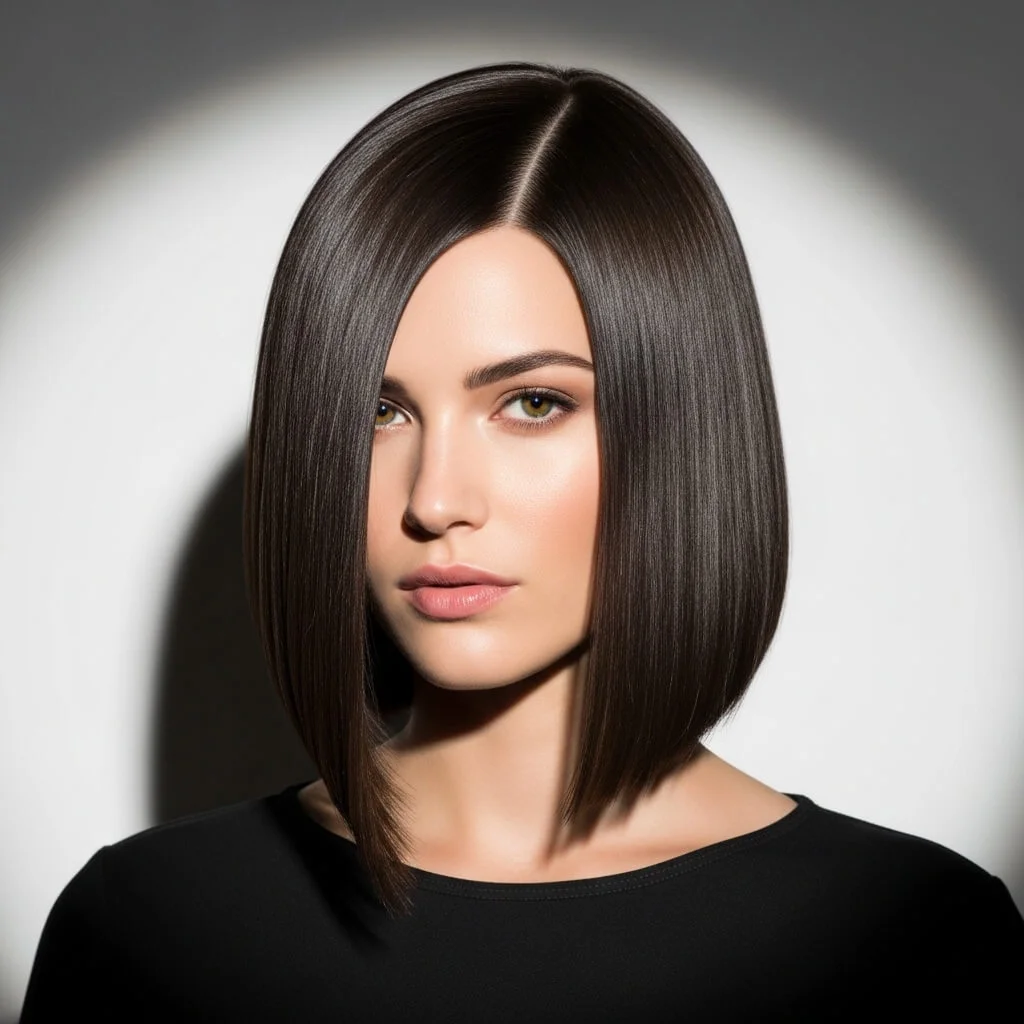 8. Angled Shoulder-Length Bob