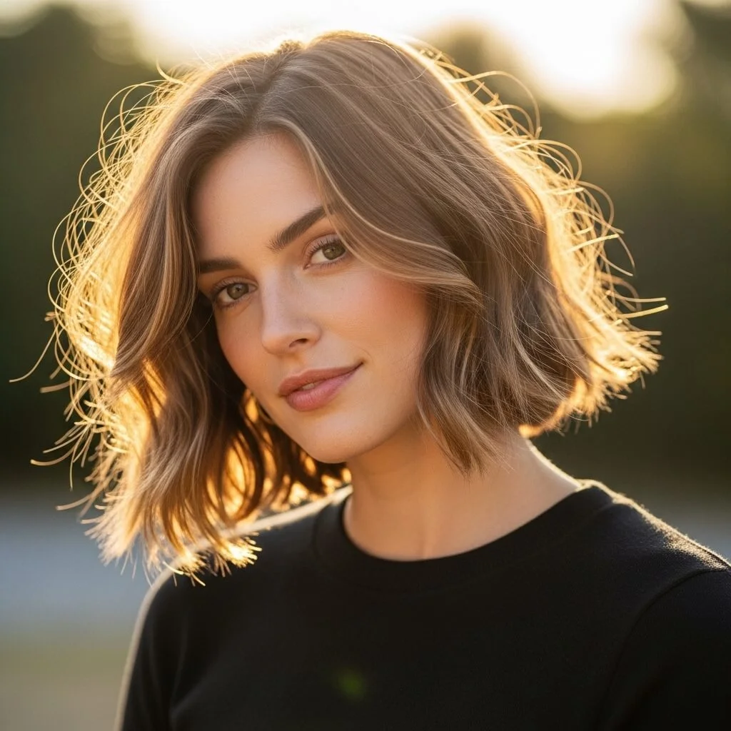 8. Textured French Bob