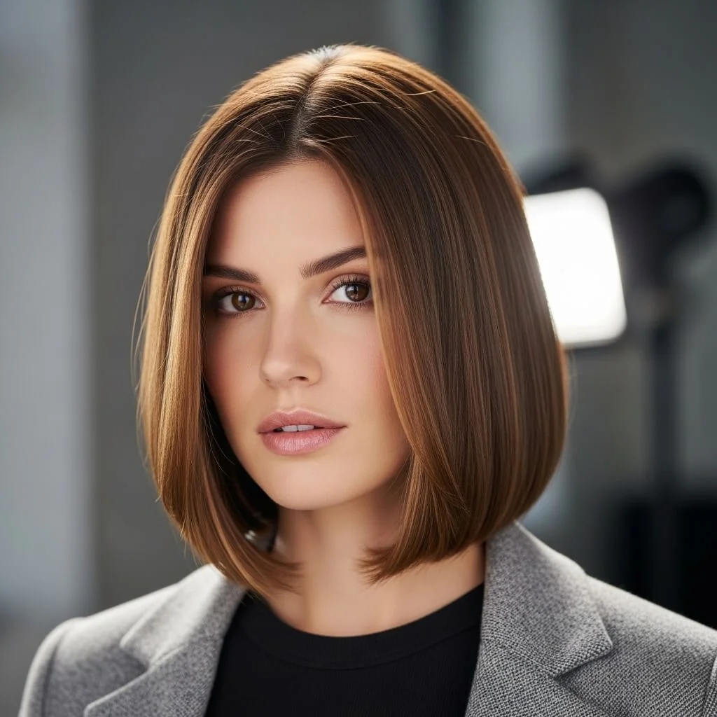 9. French Bob with Subtle Highlights