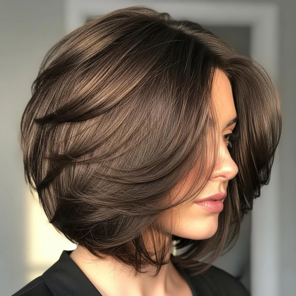 1. Classic Choppy Bob with Uneven Ends