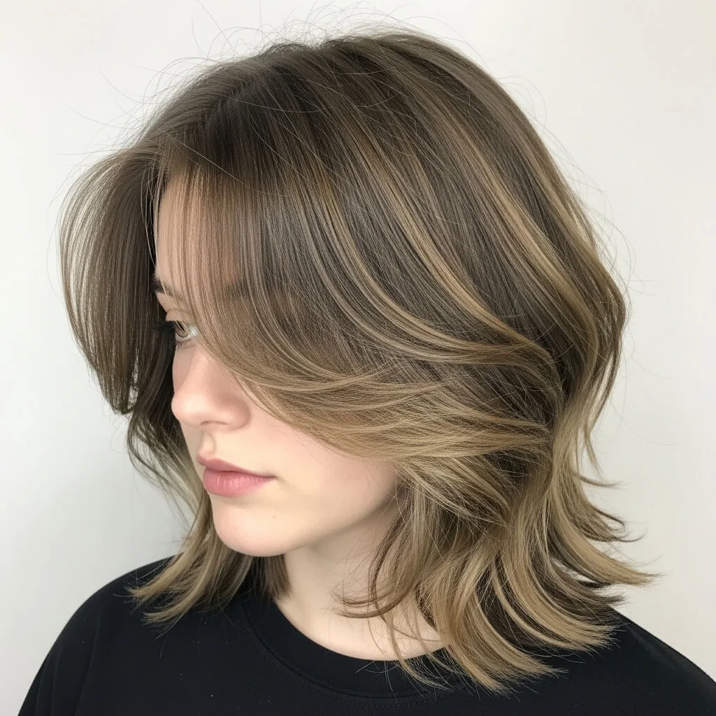 1. Soft Jaw-Length Shaggy Bob