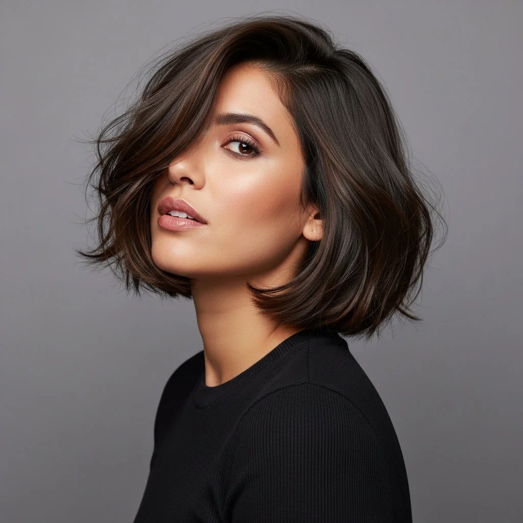 10. Choppy Bob with Natural Air-Dry Finish