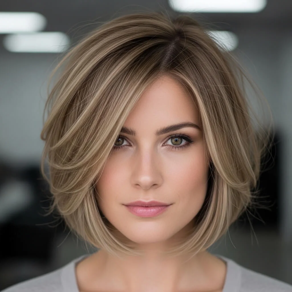 10. Stacked-Back Wolf Cut Bob