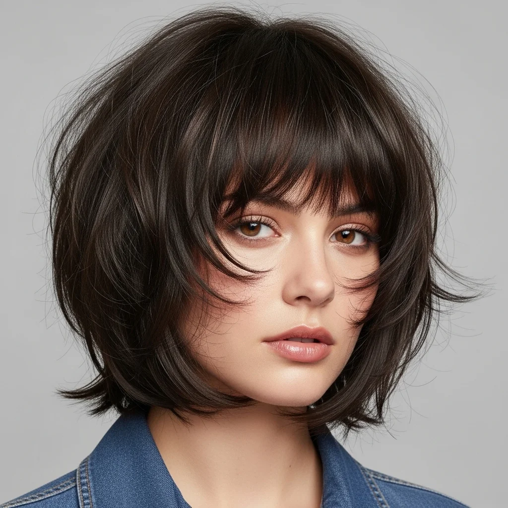 11. Choppy Bob with Wispy Fringe