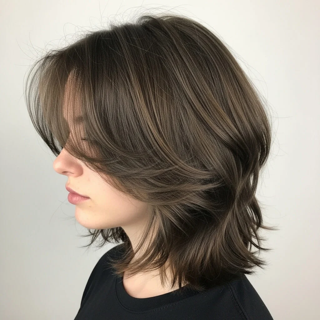 11. Feathered Shaggy Bob