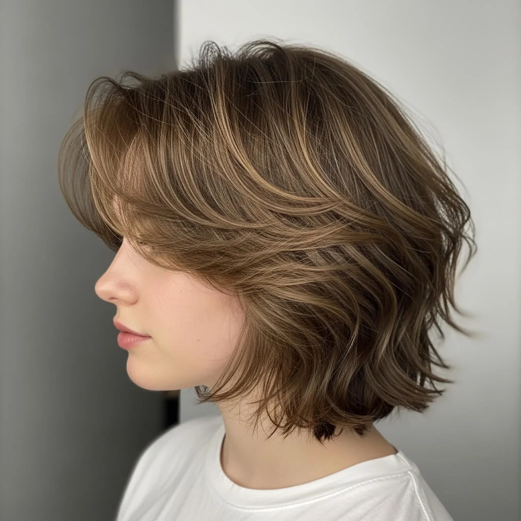 12. Shaggy Bob with Crown Volume