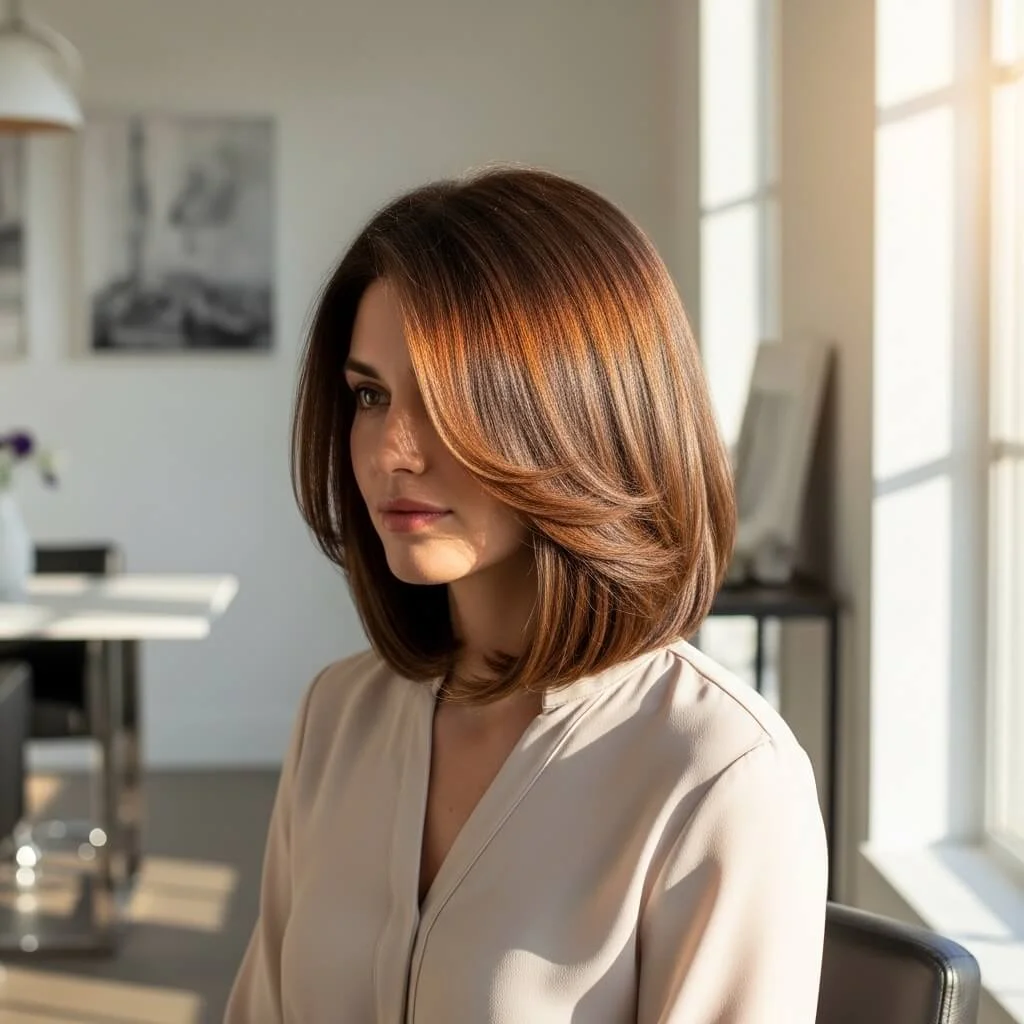 13. Angled Layered Bob