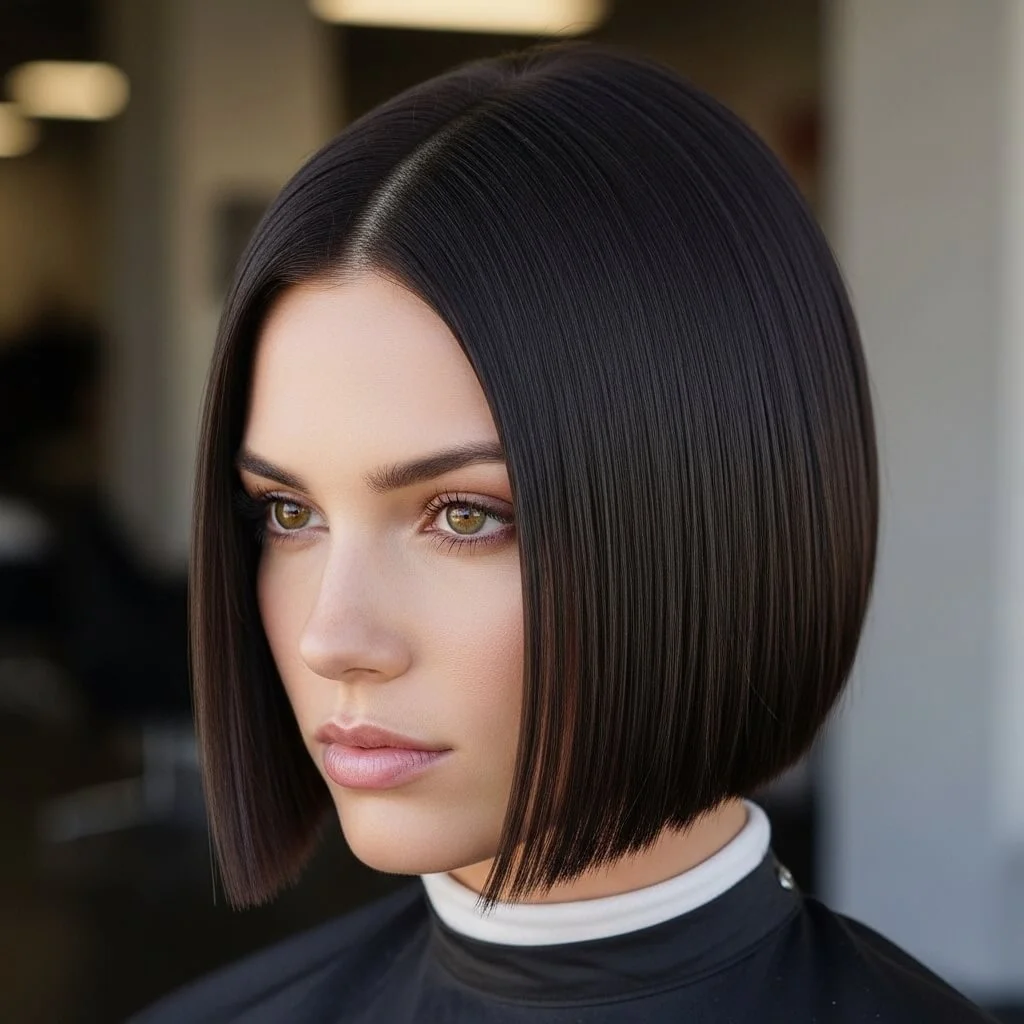 14. Cropped Micro Bob with Straight Ends