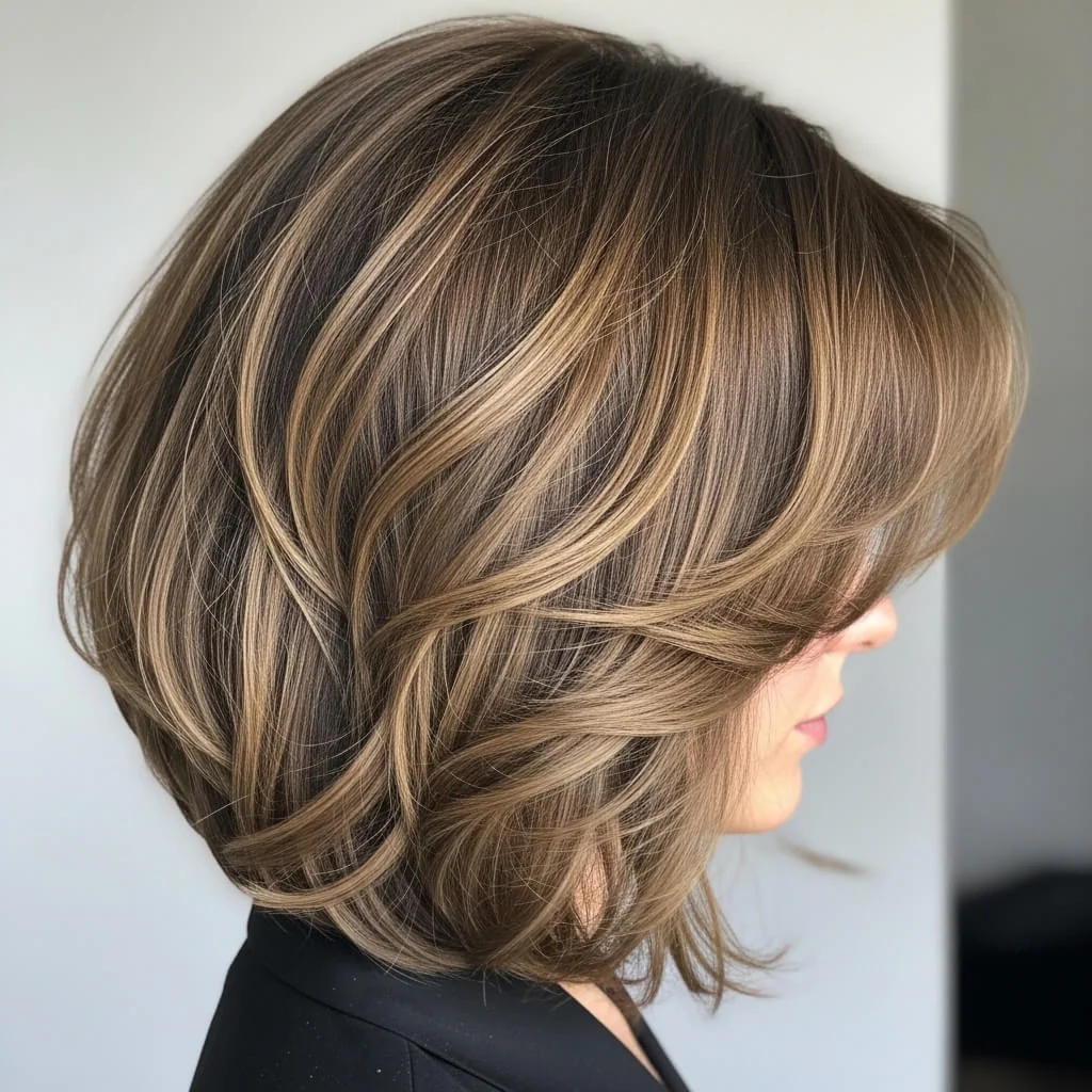 14. Rounded Shaggy Bob