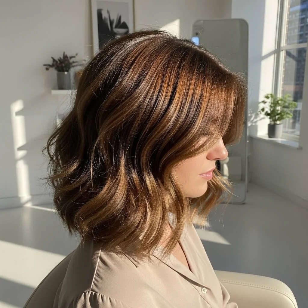 14. Side-Part Tousled Bob