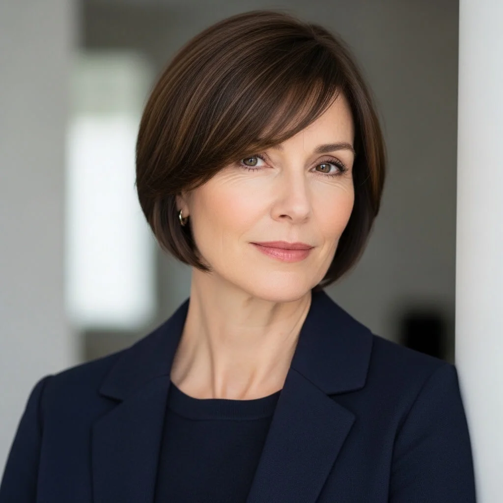 15. Short Bob with Side Bangs
