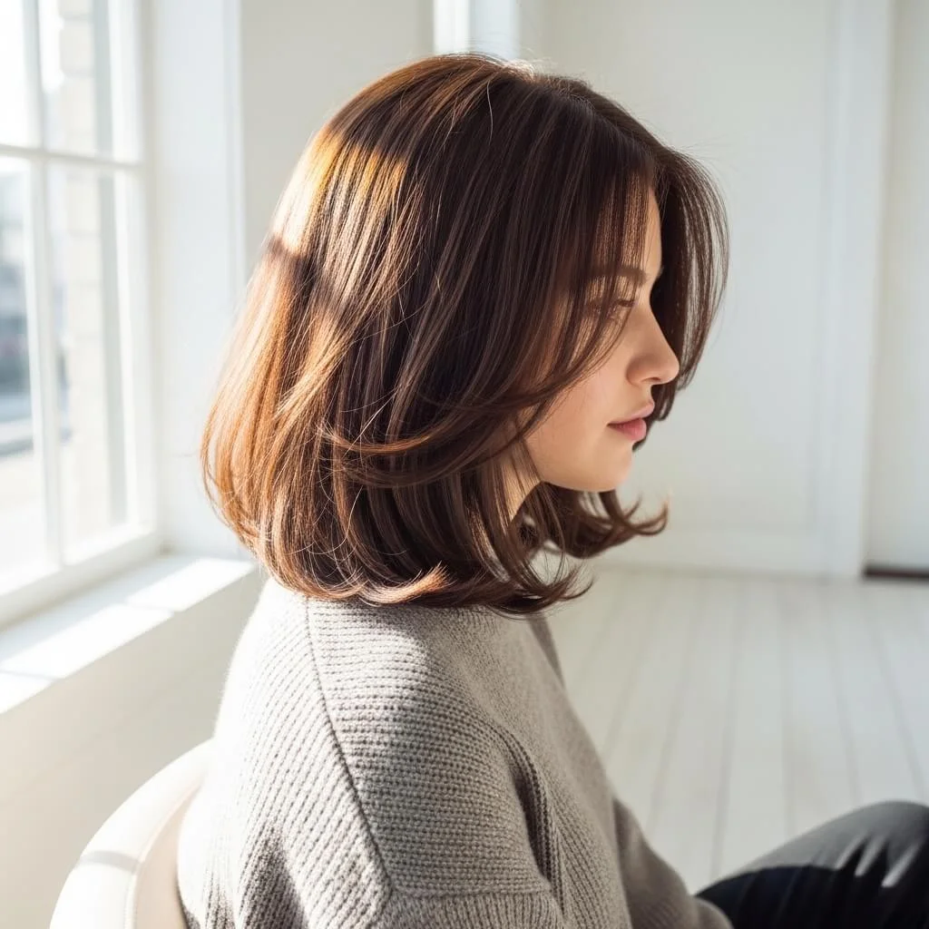 15. Soft Layered Side-Part Bob