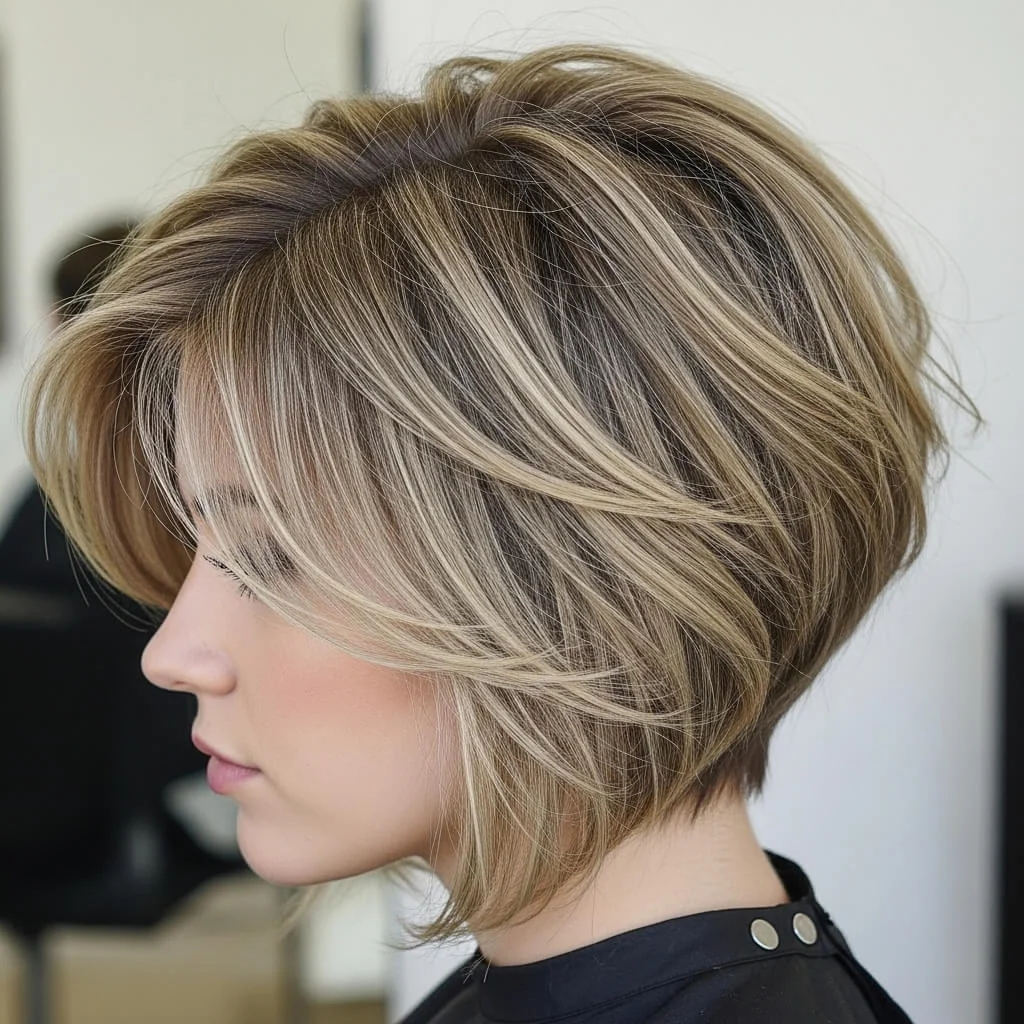 16. Nape-Short Wolf Cut Bob