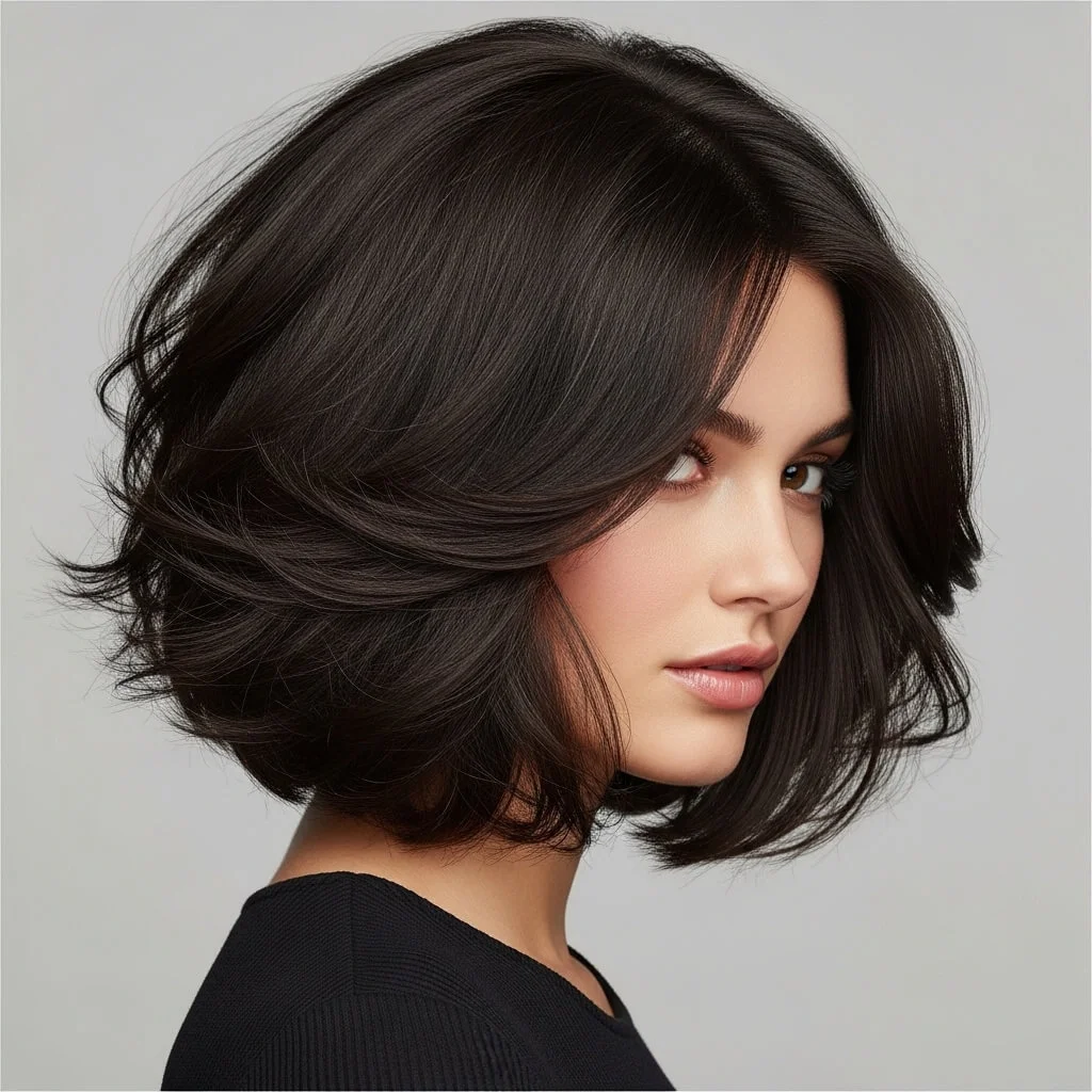 18. Choppy Bob with Stacked Layers