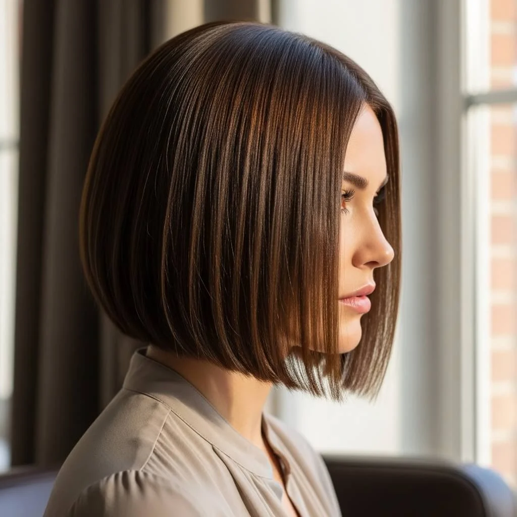 19. Curved-Inward Blunt Bob