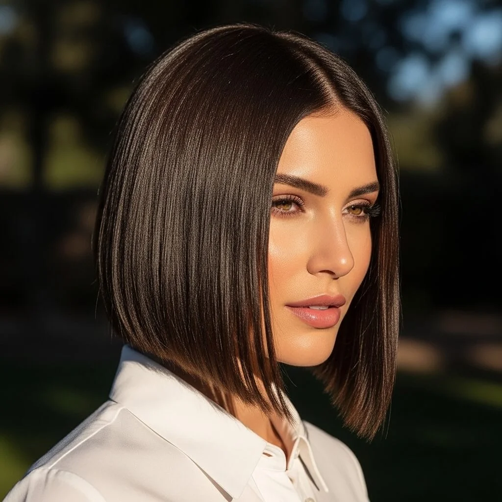 19. Sleek Angled Italian Bob