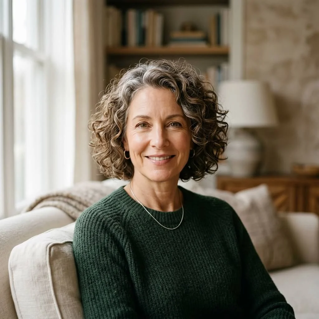 19. Soft Bob for Curly Hair