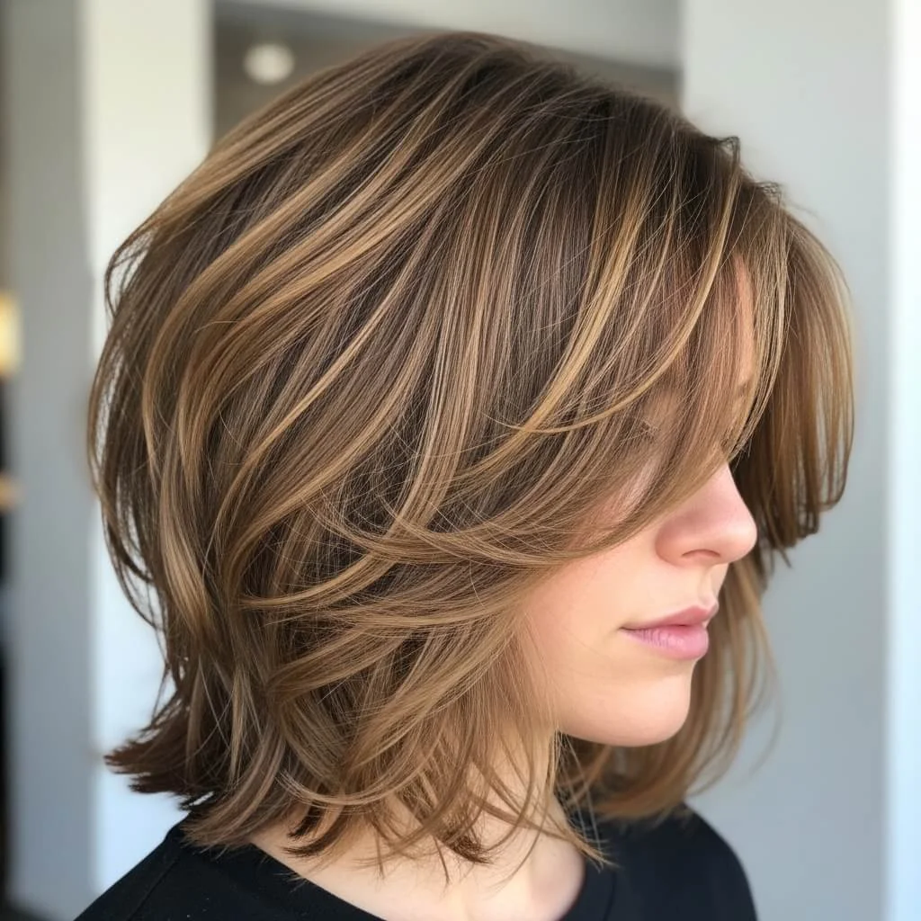 19. Tucked-Behind Shaggy Bob