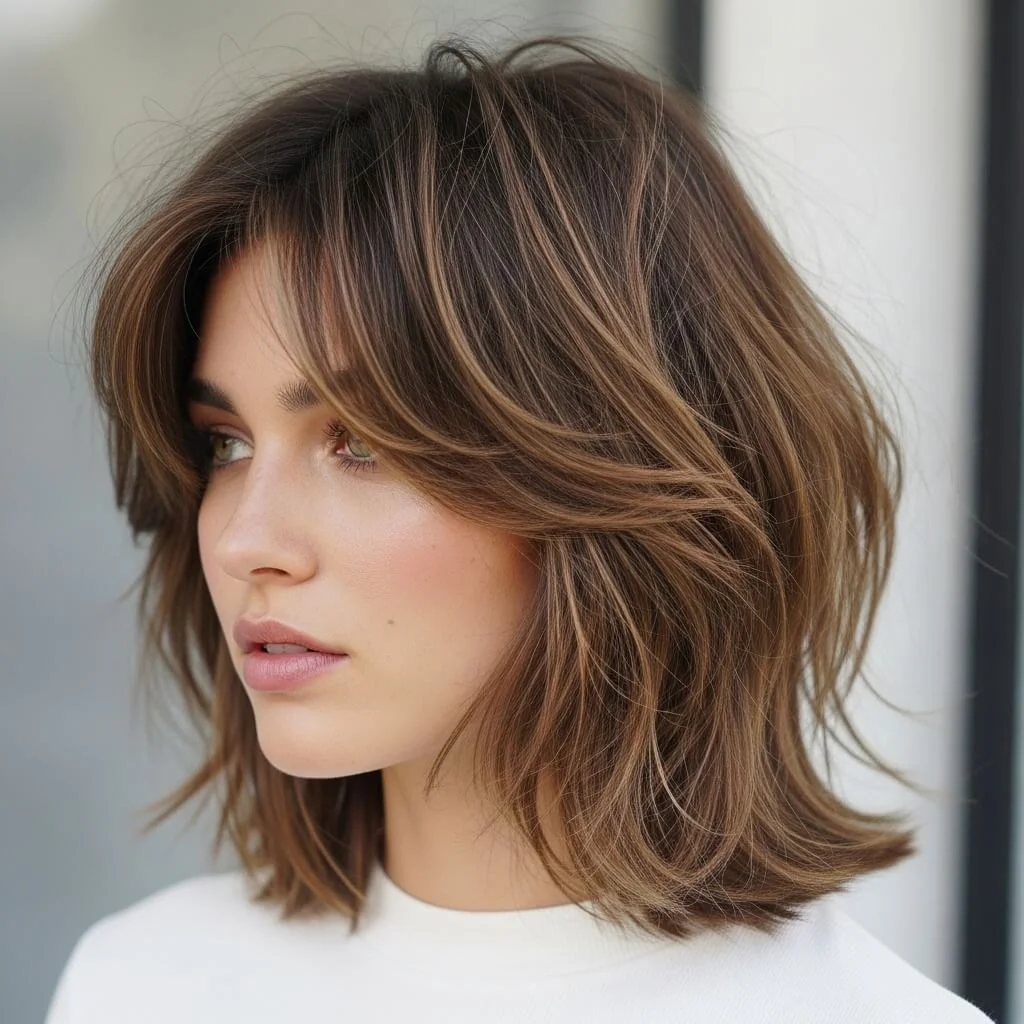 2. Shaggy Wolf Cut Bob