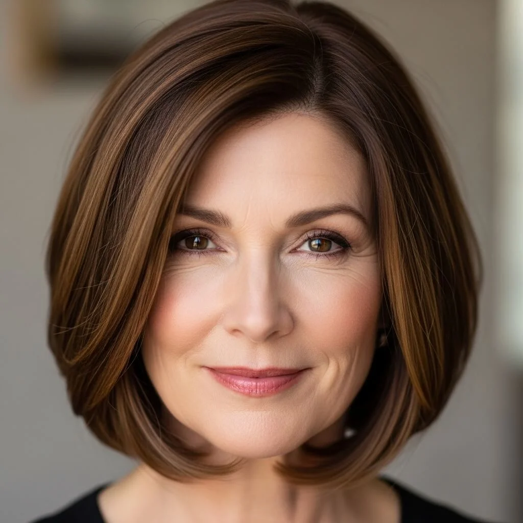 2. Side-Swept Classic Bob