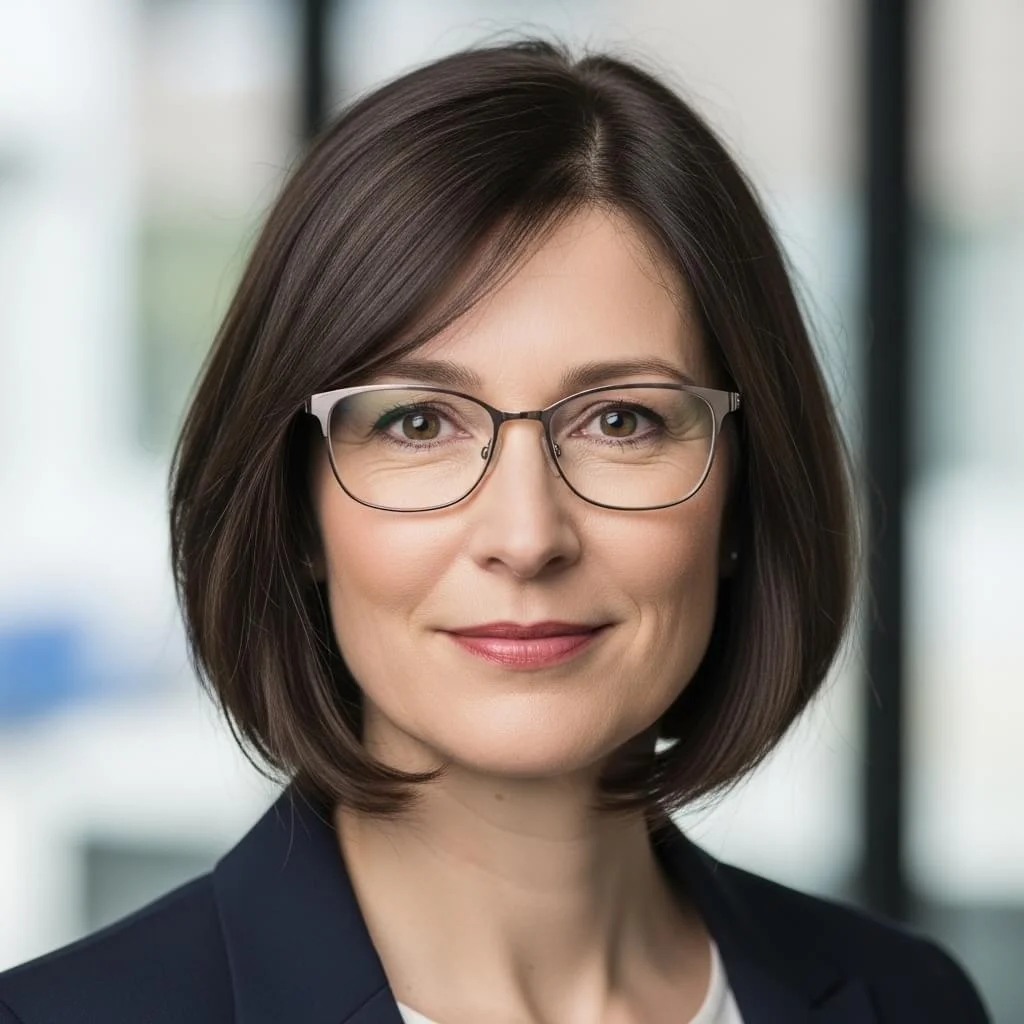 21. Chin-Length Bob for Glasses Wearers