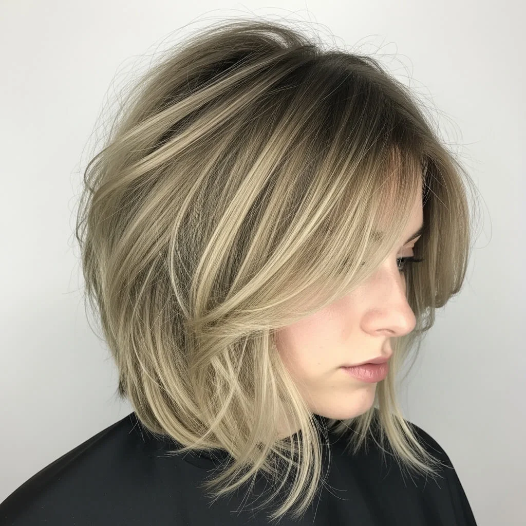 21. Grown-Out Shaggy Bob