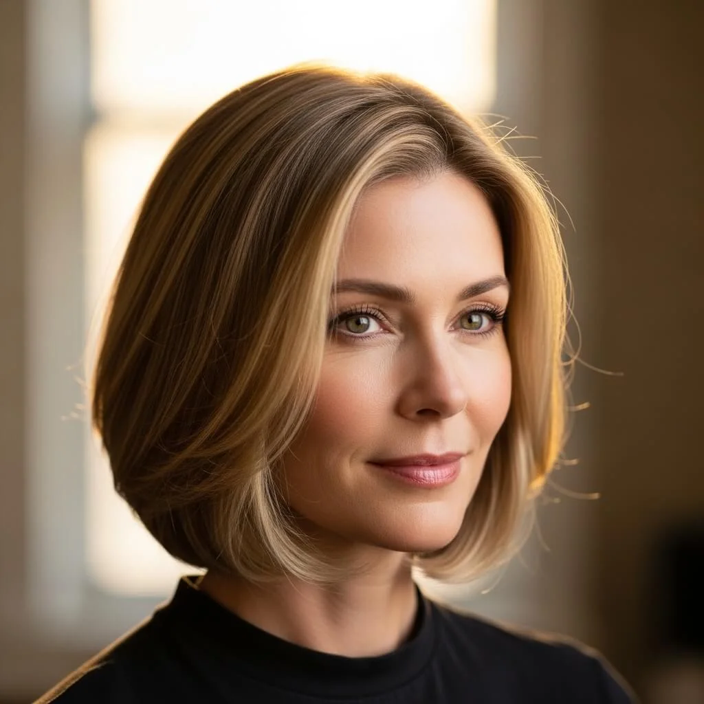 22. Clean Bob with Natural Shine