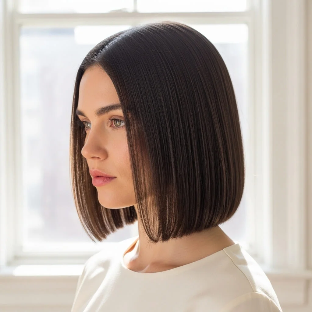 25. Polished Mid-Length Bob