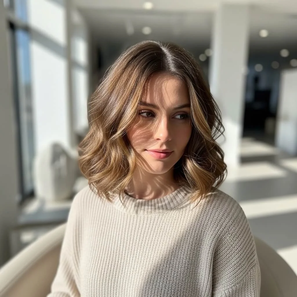 25. Softly Curled Polished Bob