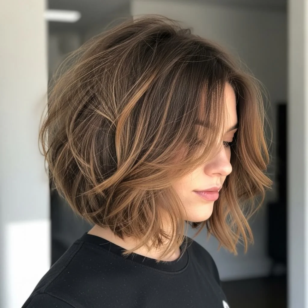 27. Choppy Bob with Tousled Layers