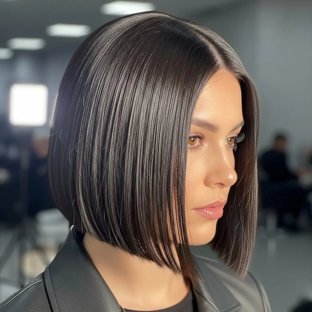 28. Italian Bob with Glossy Finish