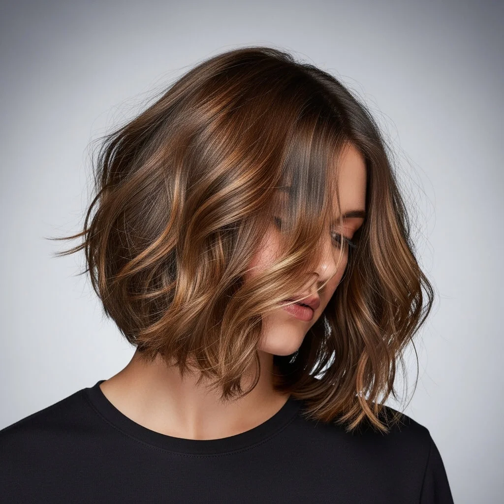 4. Choppy Bob with Slight Wave Pattern