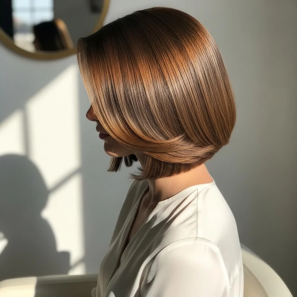 4. Side-Part Polished Bob